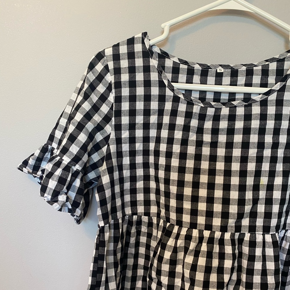 Black & White Checkered Top